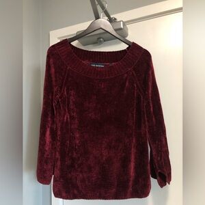 Burgundy off the shoulder sweater